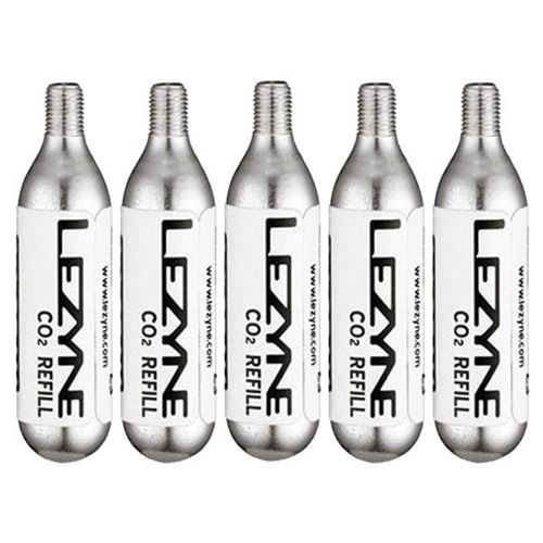 LEZYNE 25G CO2 - 5 PACK SILVER