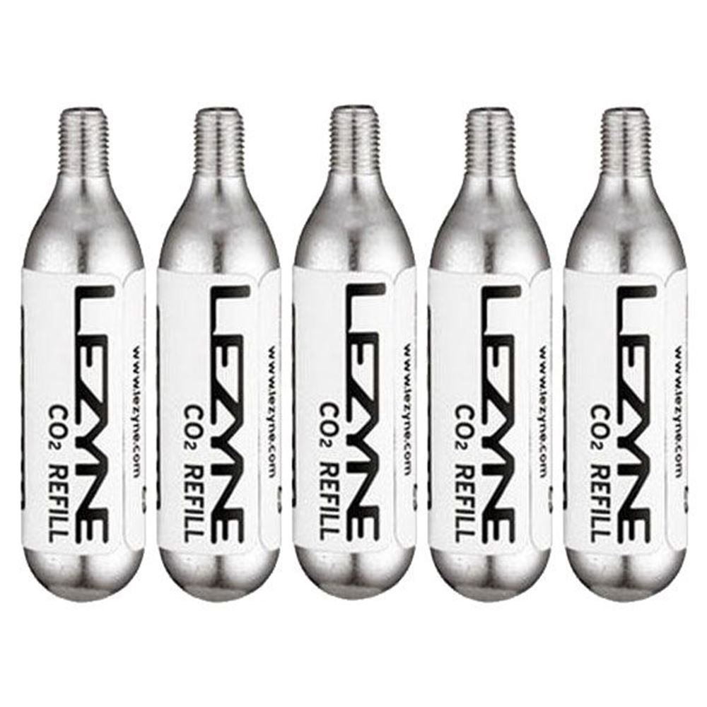 LEZYNE 25G CO2 - 5 PACK SILVER